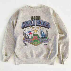 Toronto Blue Jays Vs LA Dodgers World Series 2025 Sweatshirt - Ash